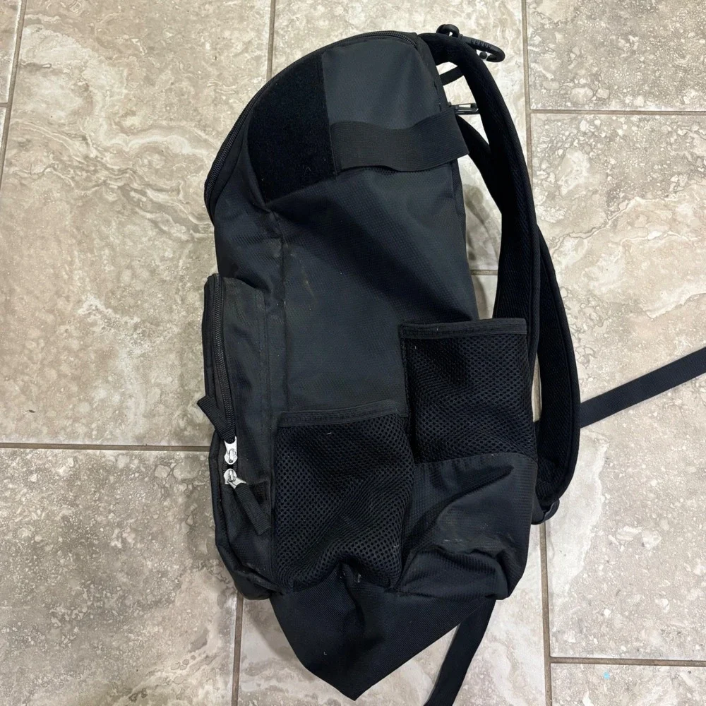 Rawlings Baseball Softball Equipment Backpack Black Dugout Bag with Fence Hooks